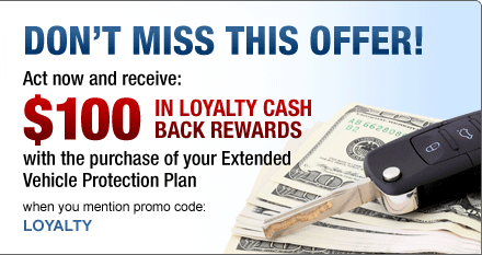 Act now and receive $100 in Loyalty Cash Back Rewards
